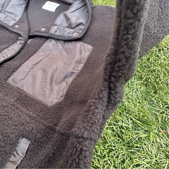 Wilo the Label Anthropologie Sherpa Fleece Pullover Gorpcore 1/2 Snap Sweater M - Picture 8 of 9